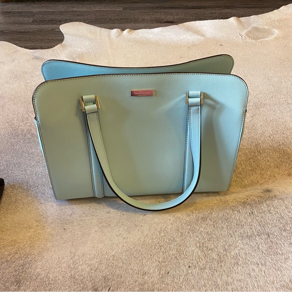 Kate Spade Light Blue Purse - Picture 9 of 10